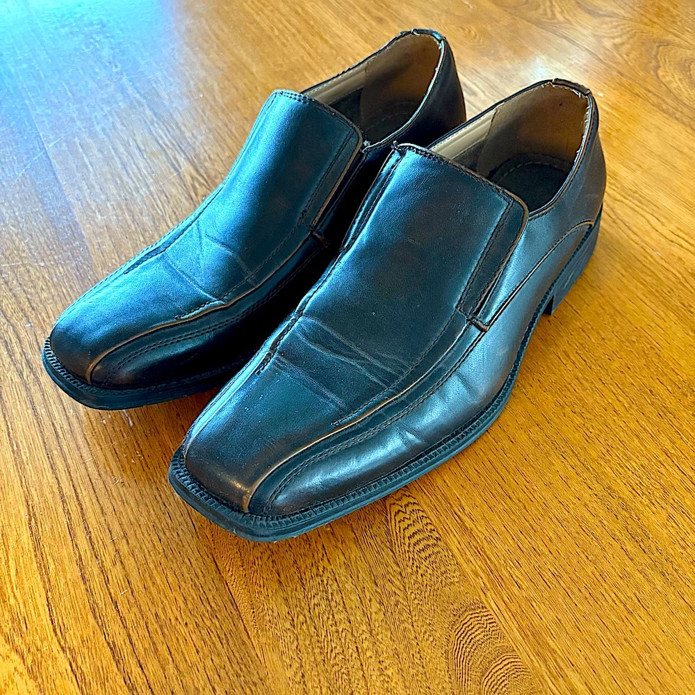 JF J. Ferrar Men's Dress Casual Shoes Brown Slip On Size 10 Loafer Faux Leather